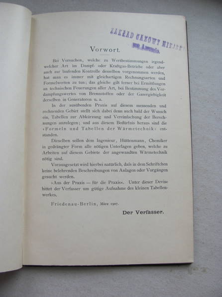 Formeln und tabellen der wärmetechnik von Paul Fuchs 1907, фото №4