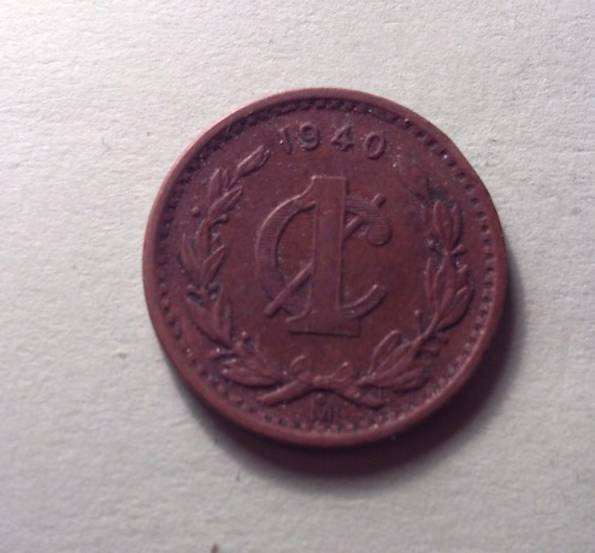 Мексика 1940 год монета 1 сентаво