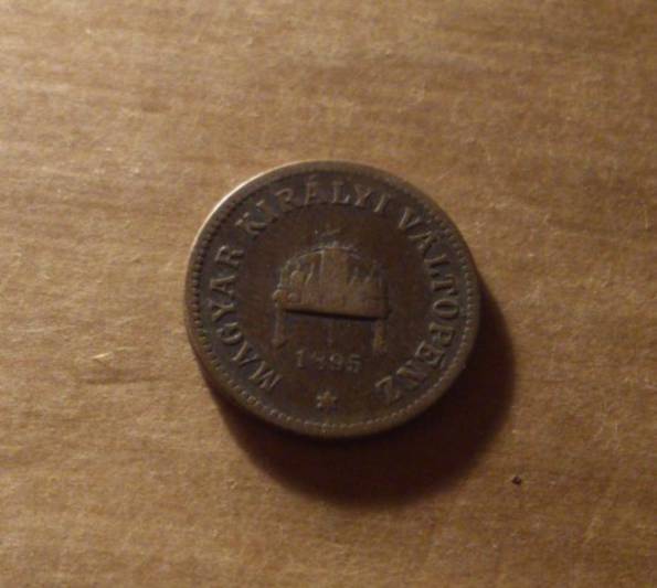Венгрия 1895 год монета 2 филлера, numer zdjęcia 3