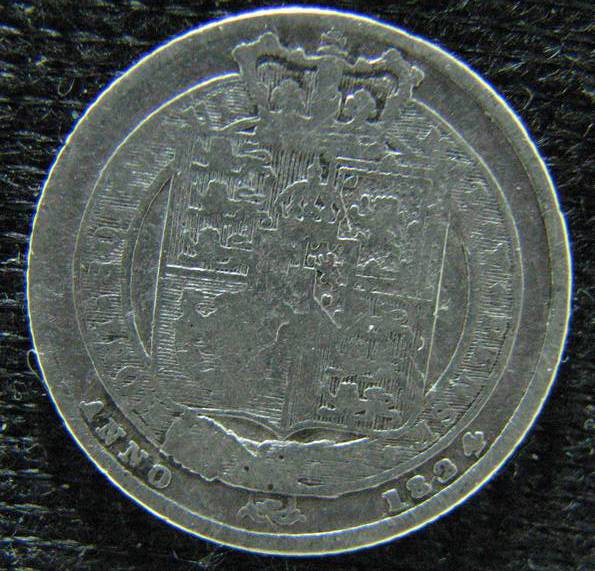 6 пенсов Британиия Георг IV 1824г. серебро, 925 проба, фото №2