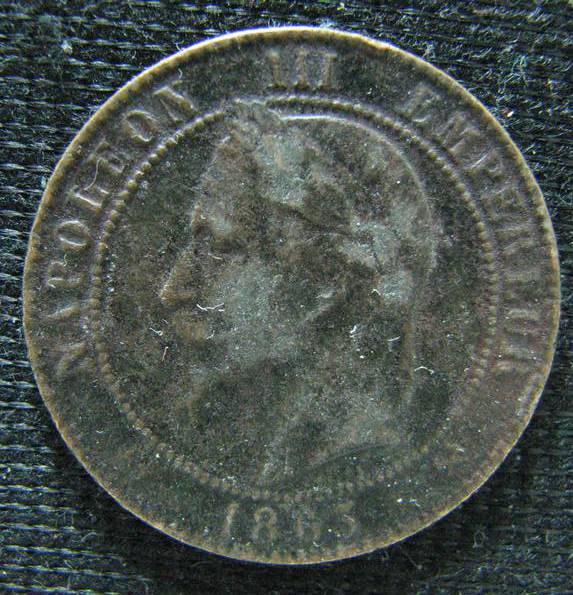 10 сантимов Франция 1865г., фото №2