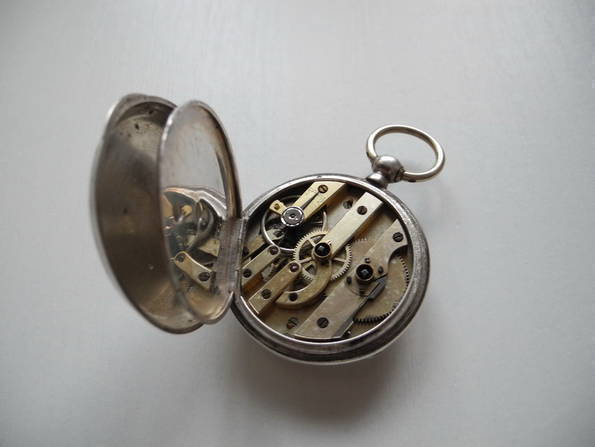 Серебряные карманные часы, фото №5
