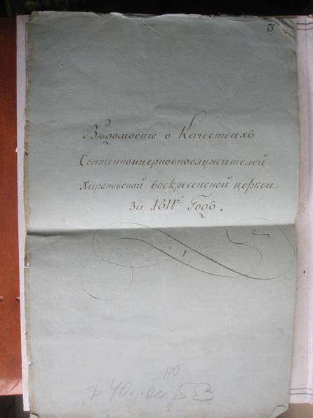 Ведомость Харьковской Воскресенской церкви 1811 год., фото №3