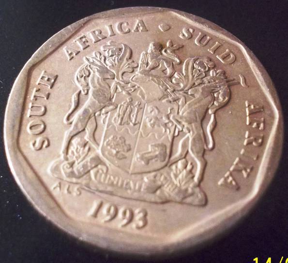 20 центів 1993 ПАР, фото №3