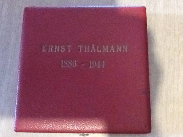 Памятная медаль эрнст Тельман ГДР, фото №2