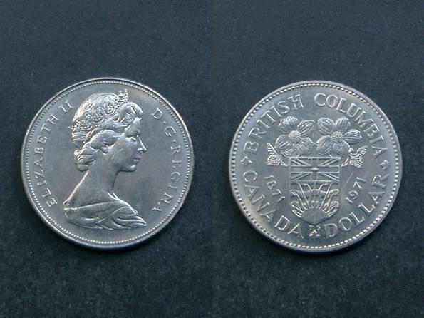 Британская колумбия. Канада 1 доллар 1971 г