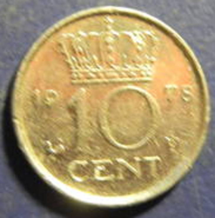 10 центів Нідерланди 1978, фото №2
