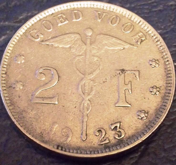 2 франка 1923 року. Бельгія., фото №2