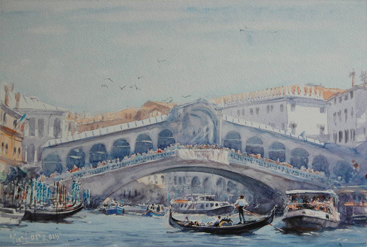 Картина "Венеция" акварель, бумага.. Микитенко Виктор