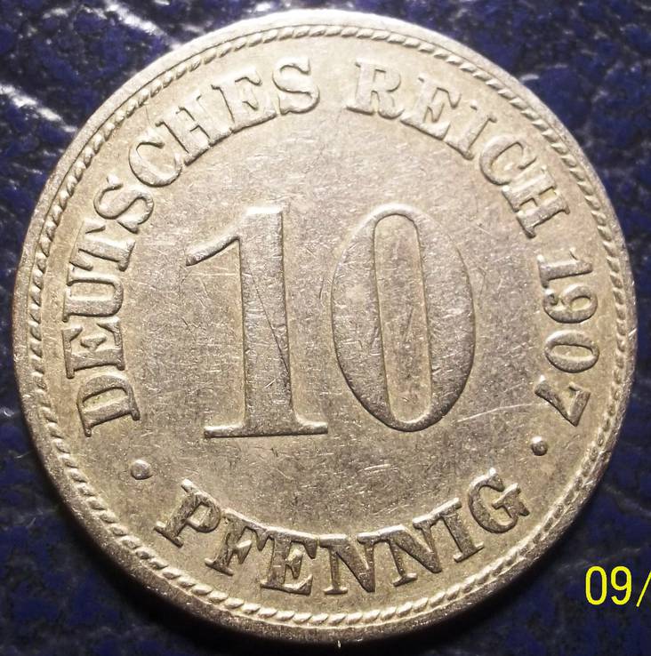 10 пфенінгів 1907року D. Німеччина, фото №2