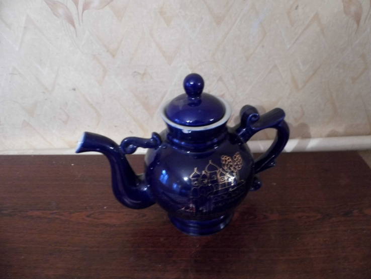 Чайник, синий кобальт,Новгород из ссср, фото №3