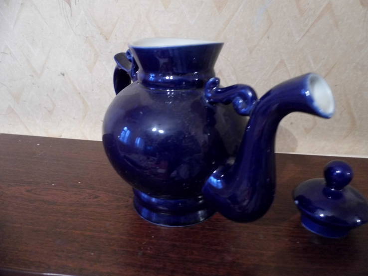 Чайник, синий кобальт,Новгород из ссср, фото №4