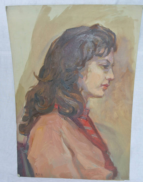 Юкляевских И.И. к/м  «Портрет девушки» 1959г., фото №2