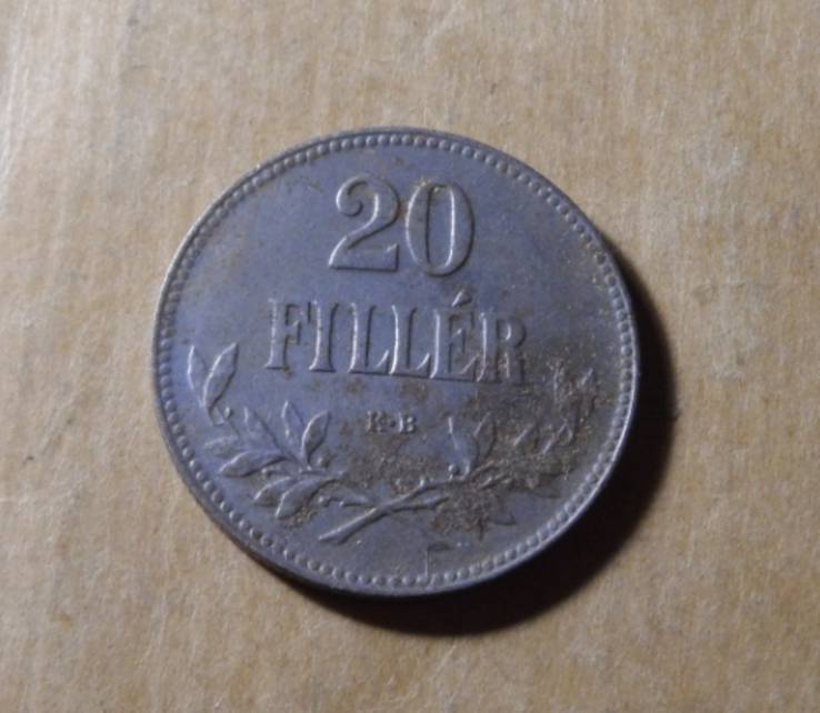 Венгрия 1916 год монета 20 филлеров