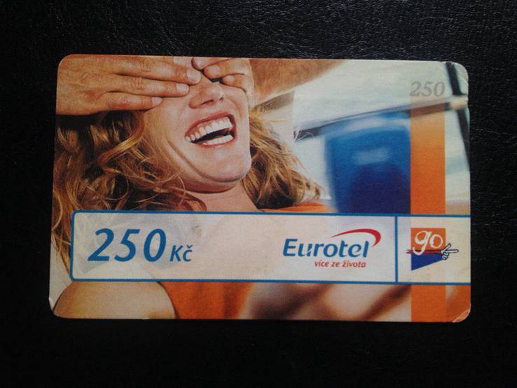 Карта пополнения оператора Eurotel на 250 Kc,Чехия, фото №2