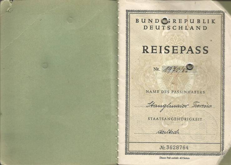 Паспорт Германия 1952, Виза Иордания, разрешение на въезд во Французскую Зону, фото №3