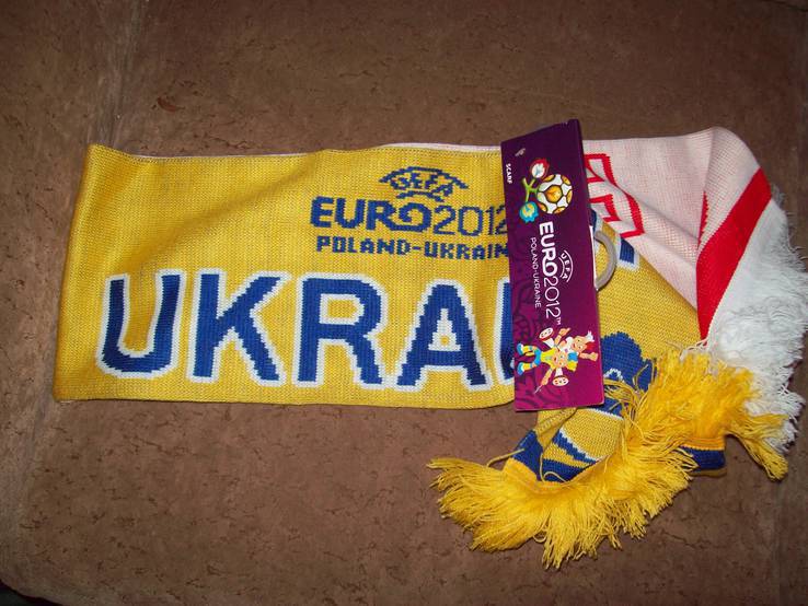 Шарф футбольный Украина-Польша евро 2014<span class="‘‘button_fb_space’’"> </span>, numer zdjęcia 2