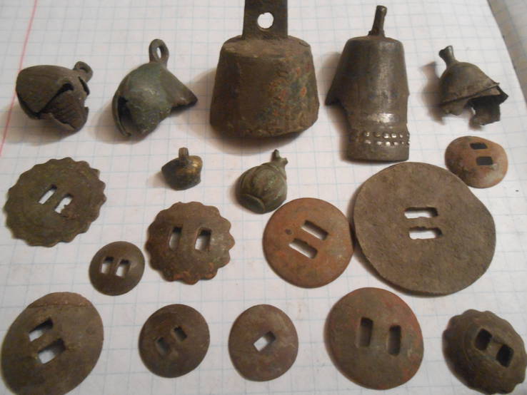 Старинные колокольчики плюс элементы конской сбруи, фото №2