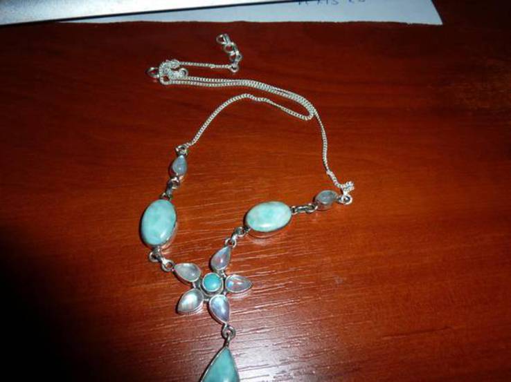 Ожерелье с ларимаром, фото №2