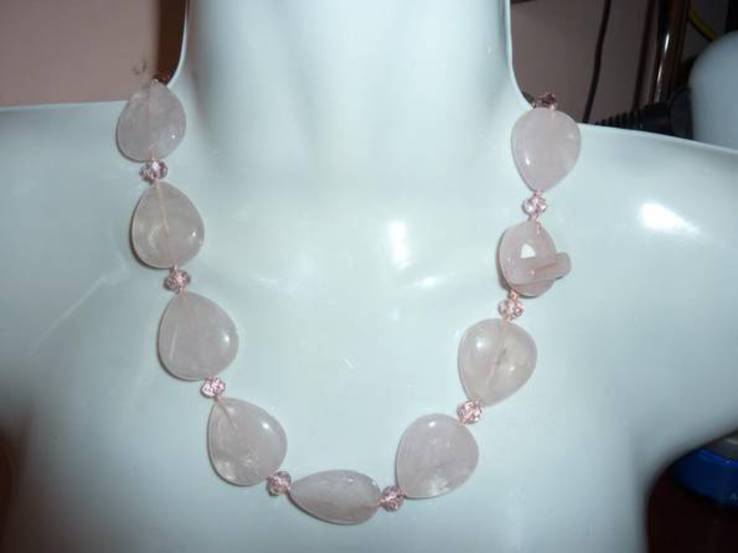Ожерелье из розового кварца, фото №2