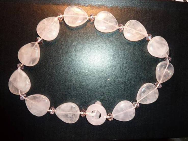 Ожерелье из розового кварца, фото №3