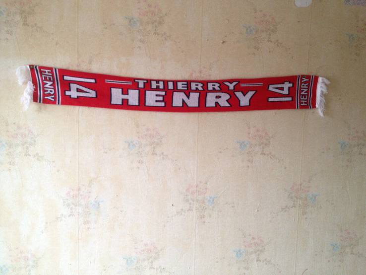 Футбольный именной шарф Thierry Henry №14 (Тьерри Анри)