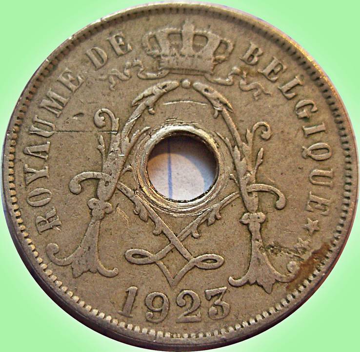 161.Бельгия 25 сантимов, 1923 год