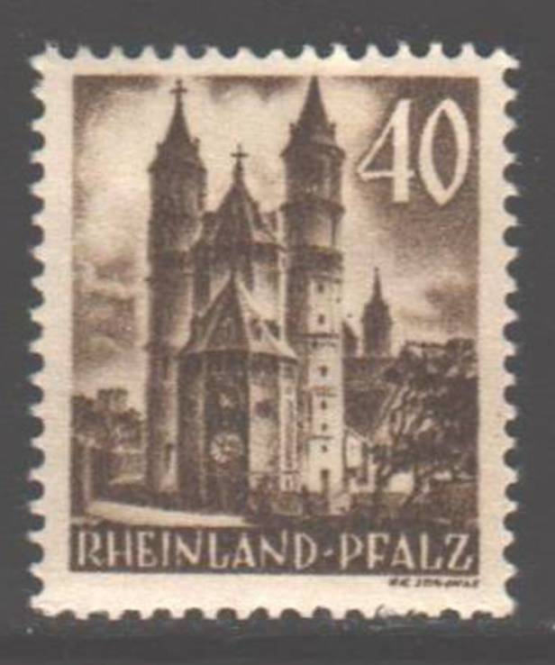 Франц. зона. Рейнланд-Пфальц. 1948. Вормсский собор *.
