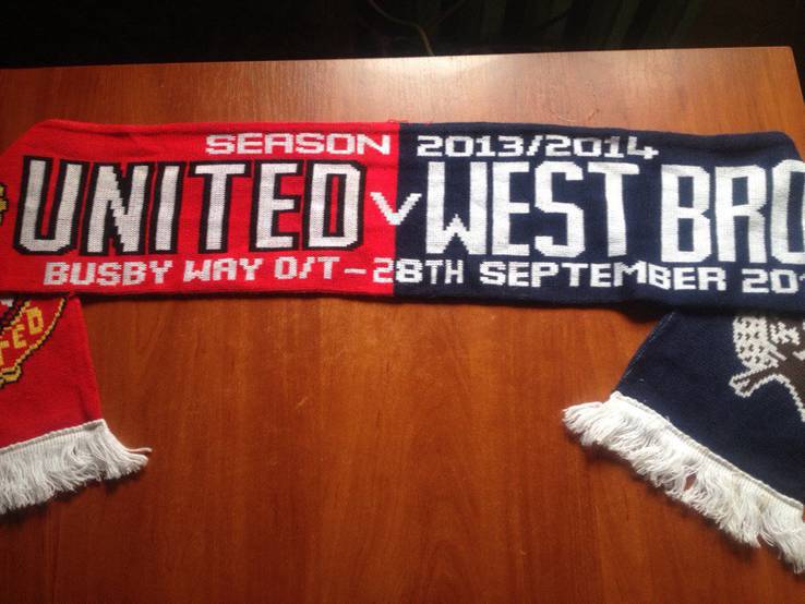 Футбольный шарф с матча United of Manchester - West Bromwich Albion, photo number 2