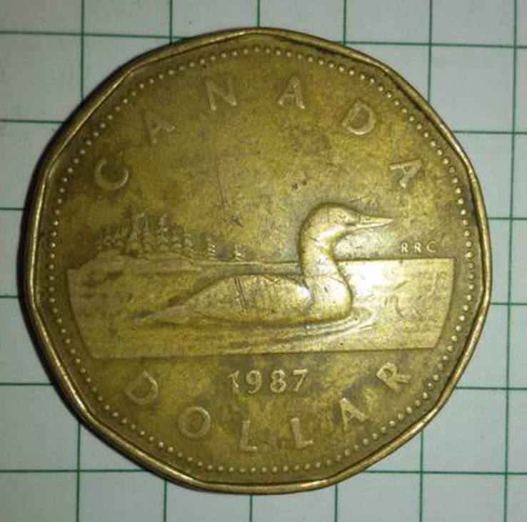 1 доллар 1987 Канада, фото №3