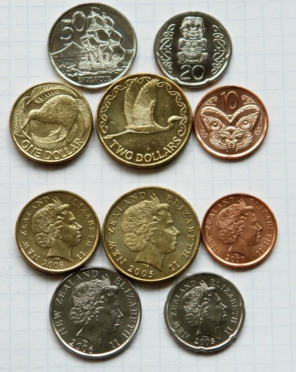 Новая Зеландия, набор современных монет, анц
