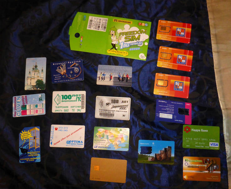 Много: старые таксофонные карты сим Украина Таиланд Польша и др., фото №2