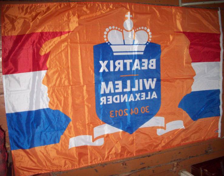 Флаг в честь коронации Виллема-Александра (Нидерланды) 100х150см, фото №4