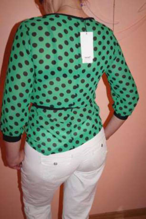 Блуза. блузка. Зеленая.Новая. р.М., фото №4
