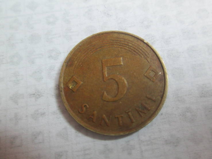 5 сантимов Латвия 1992г, фото №2