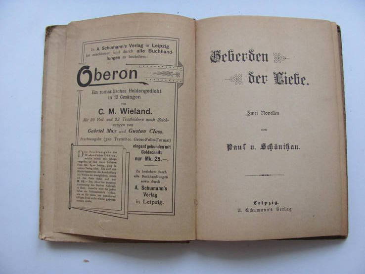 Paul von Schonthan . Gederden der liebe 1894 ???, фото №3