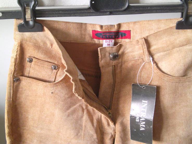 INTRAMA женские вельветовые джинсы клёш MADE IN ITALY, фото №4