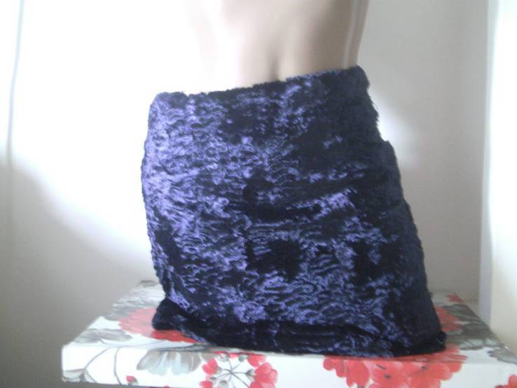 HFN бархатная плюшевая мини юбка MADE IN ITALY №2 40 р., фото №9