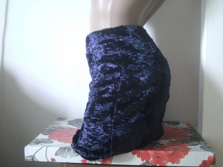 HFN бархатная плюшевая мини юбка MADE IN ITALY №2 40 р., фото №10