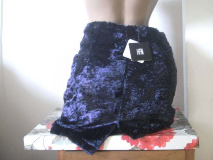 HFN бархатная плюшевая мини юбка MADE IN ITALY №2 40 р., фото №11
