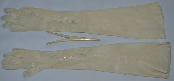 Антикварные женские лайковые перчатки., фото №3