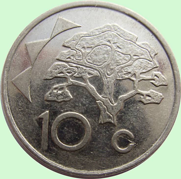 123.Намибия 10 центов, 2002 год, фото №2