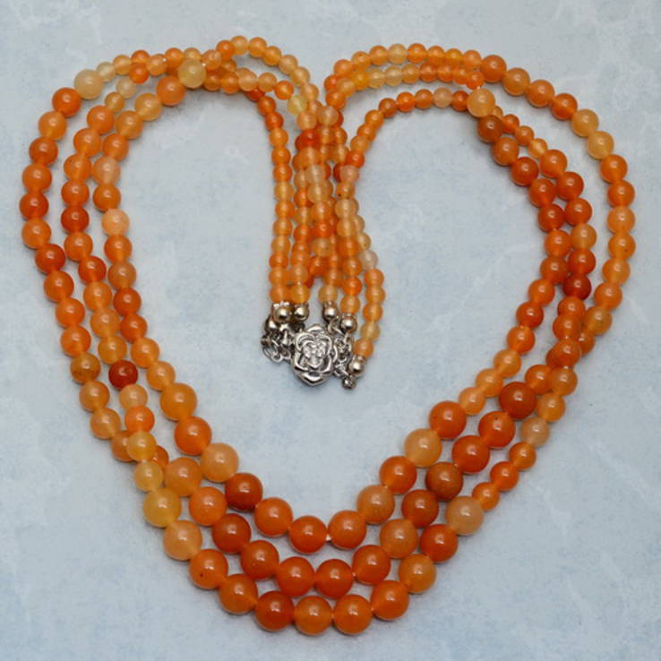 Ожерелье из оранжевых авантюринов, фото №3
