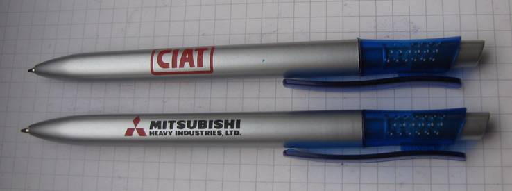 Коллекционные фирменные шариковые ручки (2шт.): MITSUBISHI и CIAT, фото №2