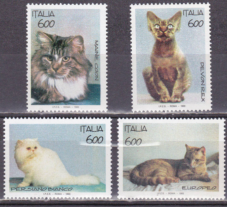 Италия  Domestic Cats MNH 1993