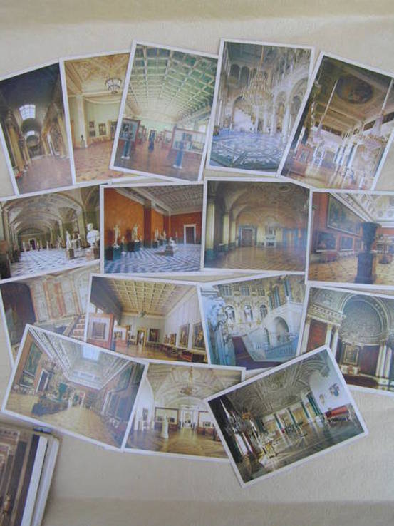 Комплект открыток "государственный эрмитаж залы музея" 16шт, фото №5