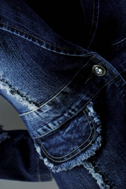 Стильный и элегантный женский джинсовый пиджачок. L, numer zdjęcia 6