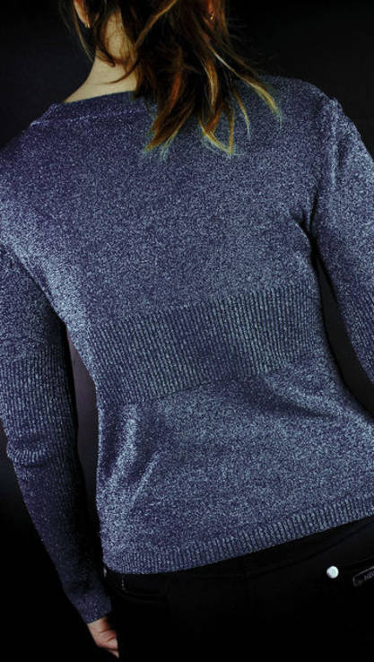 Elegancka bluza Pugovka rozmiar 42-46 niebieska, numer zdjęcia 6