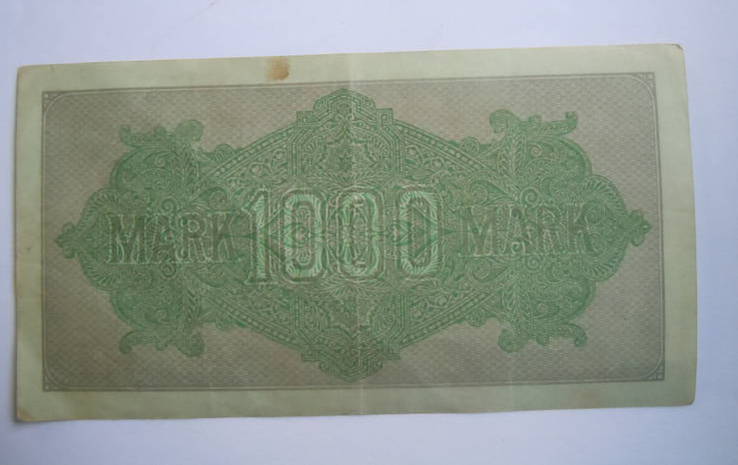 1000 марок 1922 года - Веймарская Республика, фото №3