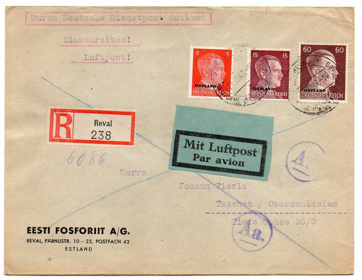 Немецкая оккупация Эстония Ревель марки с надпечаткой 1942, фото №2